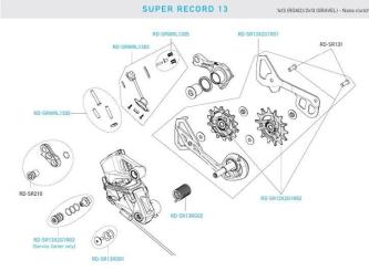 CAMPAGNOLO SUPER RECORD 13 WRL  Inneres Leitblech 