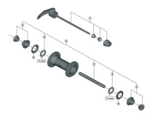 SHIMANO HB-5800  VR-Hohlachse 